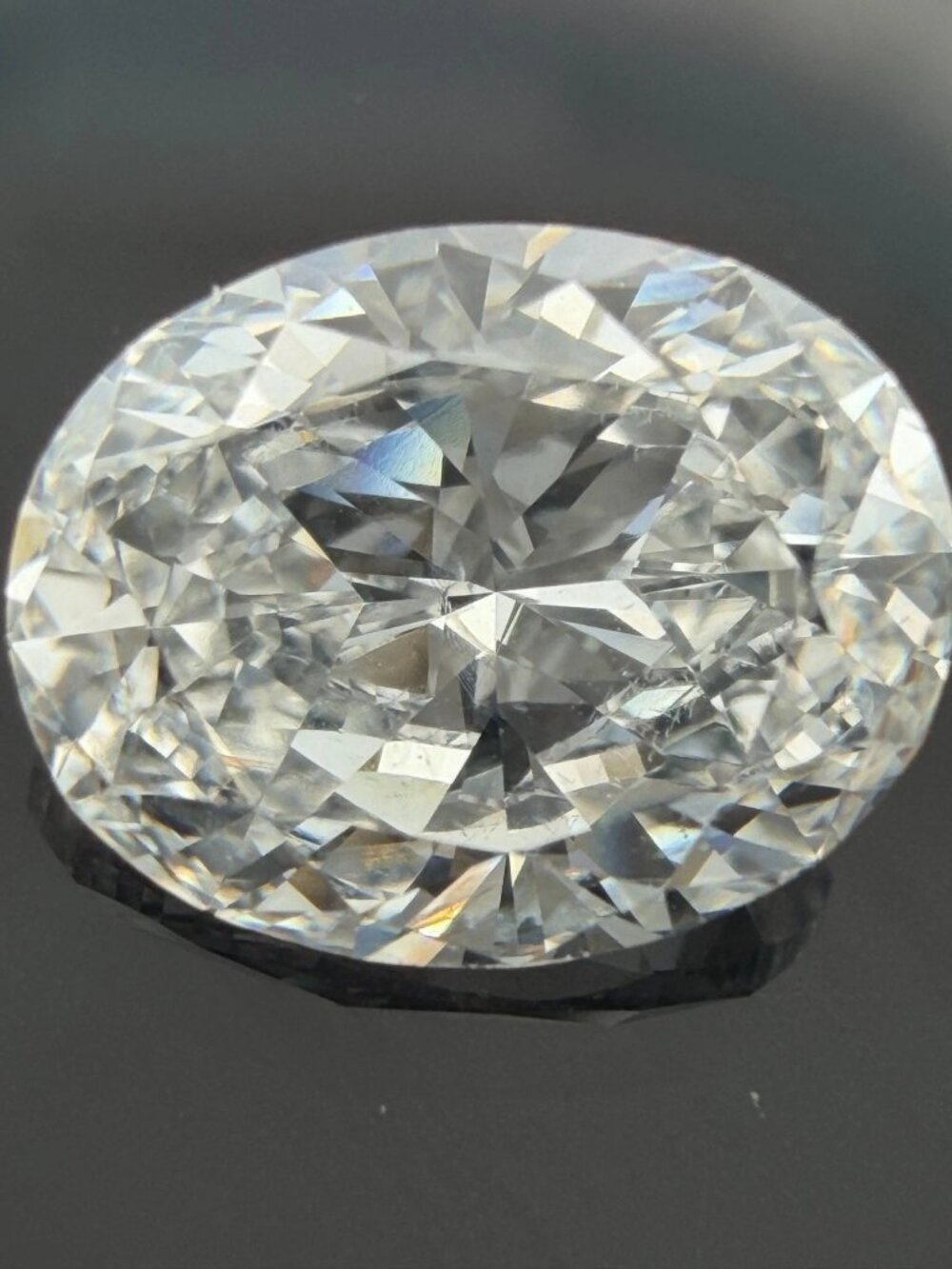 2.01 Carat Oval Brilliant Cut Loose Natural Diamond F Color I1 Clarity GIA Cert